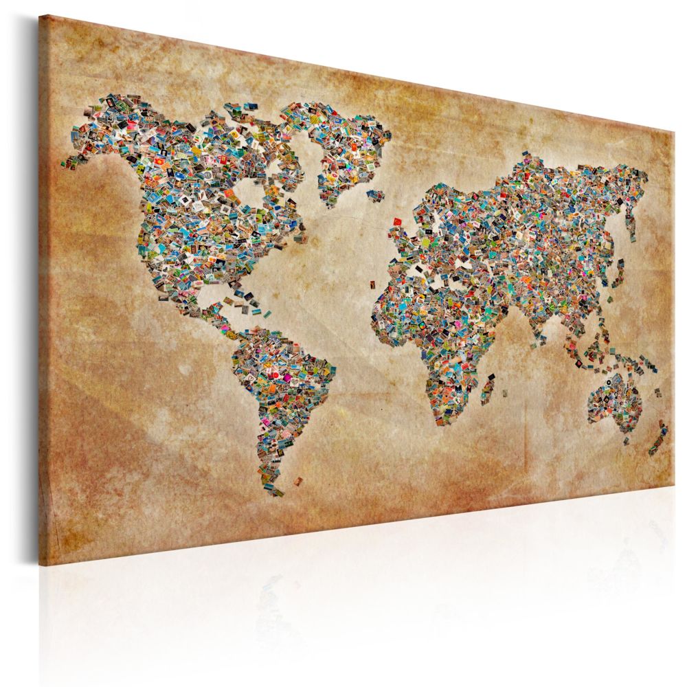 Bimago - Tableau - Postcards from the World - Décoration, image, art | Cartes du monde | - Tableaux, peintures