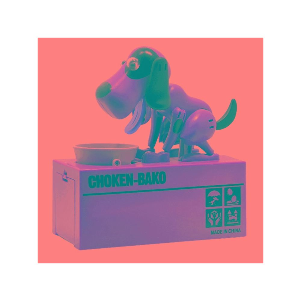 Wewoo - Tirelire Creative Cartoon Edacious Puppy Monnaie Automatique Manger Économisant Boîte D'échange, Marron Spotted Dog - Objets déco