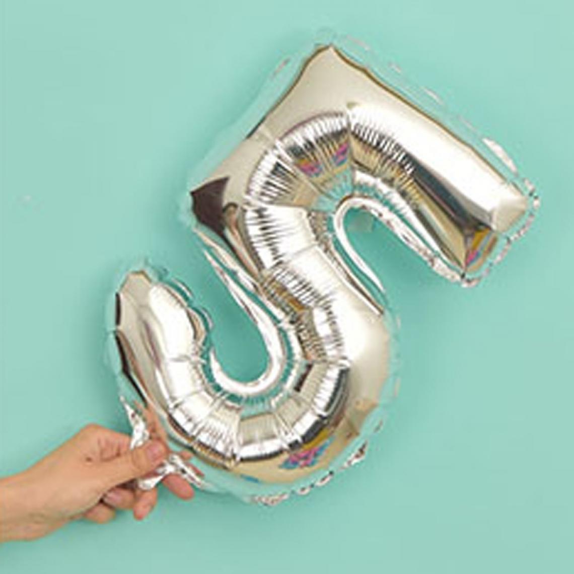 Wewoo - Décorations de Fête 5 PCS 16 pouces Nombre Ballons En Aluminium Joyeux Anniversaire De Mariage - Décorations de Noël
