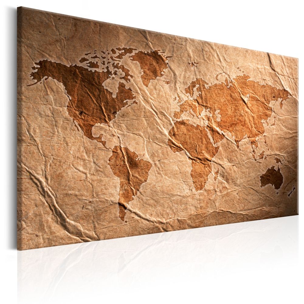 Bimago - Tableau - Paper Map - Décoration, image, art | Cartes du monde | - Tableaux, peintures