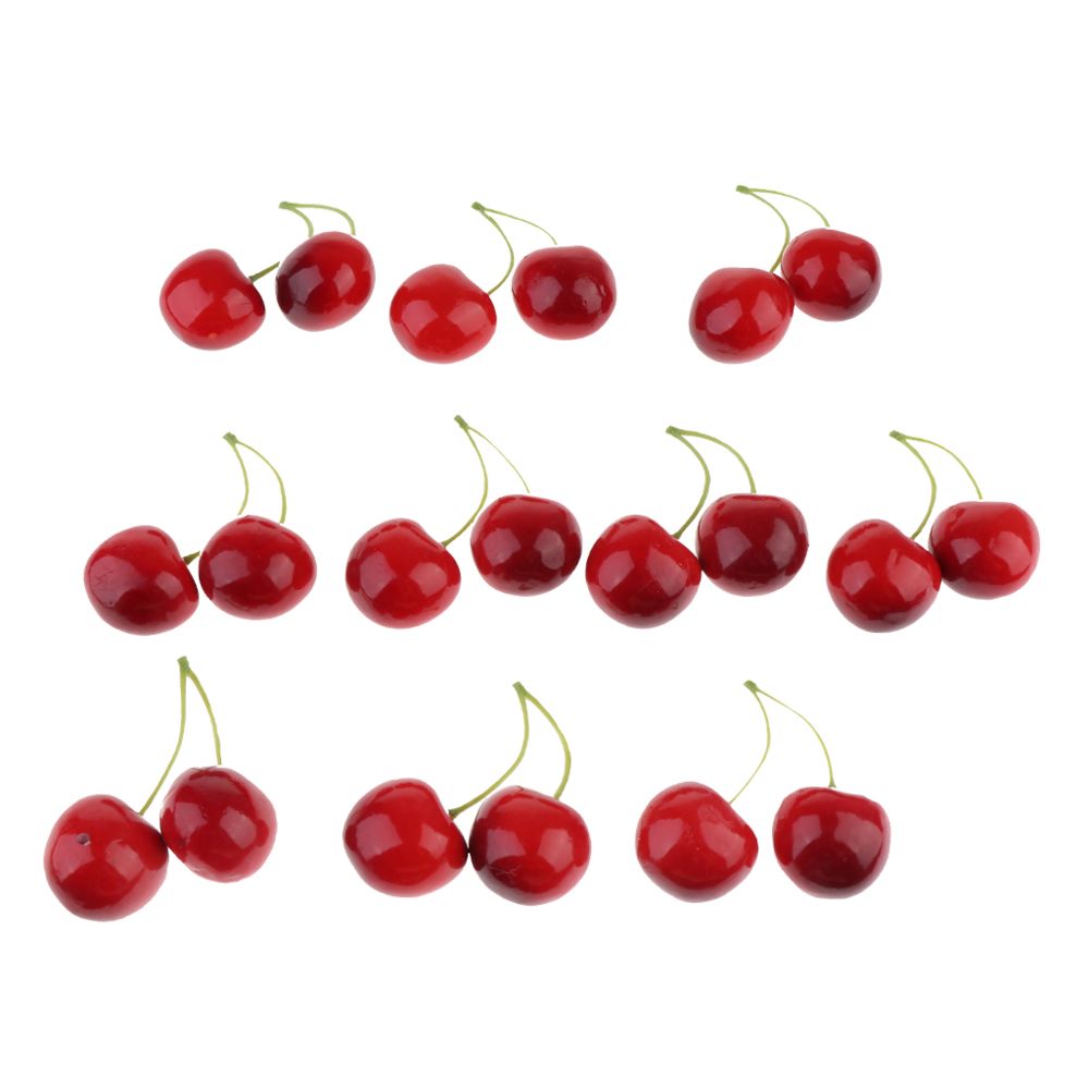 marque generique - Simulation Colorée Fruit Cerise 20 Capsules Petit Unique Rouge - Objets déco