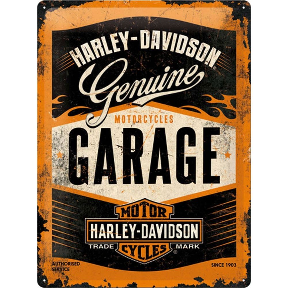 Harley Davidson - Plaque métallique Garage Harley Davidson - Cadres, pêle-mêle