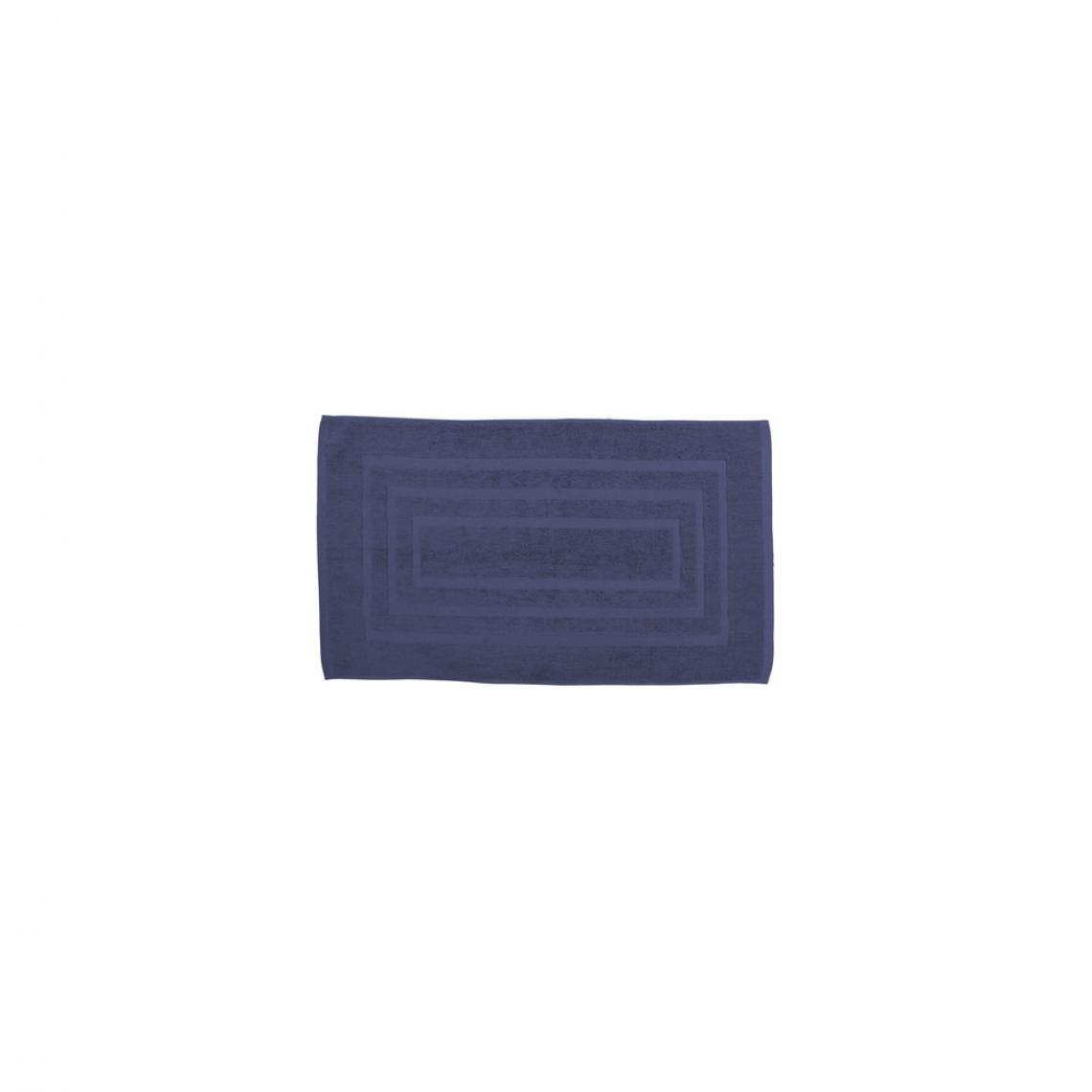 Ac-Deco - Tapis de bain 100% coton - 50 x 85 cm - Bleu foncé - Tapis