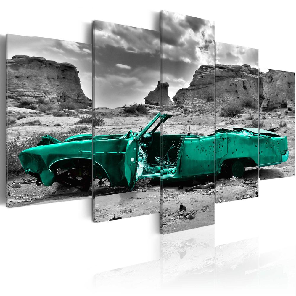 Bimago - Tableau - Green car - Décoration, image, art | - Tableaux, peintures