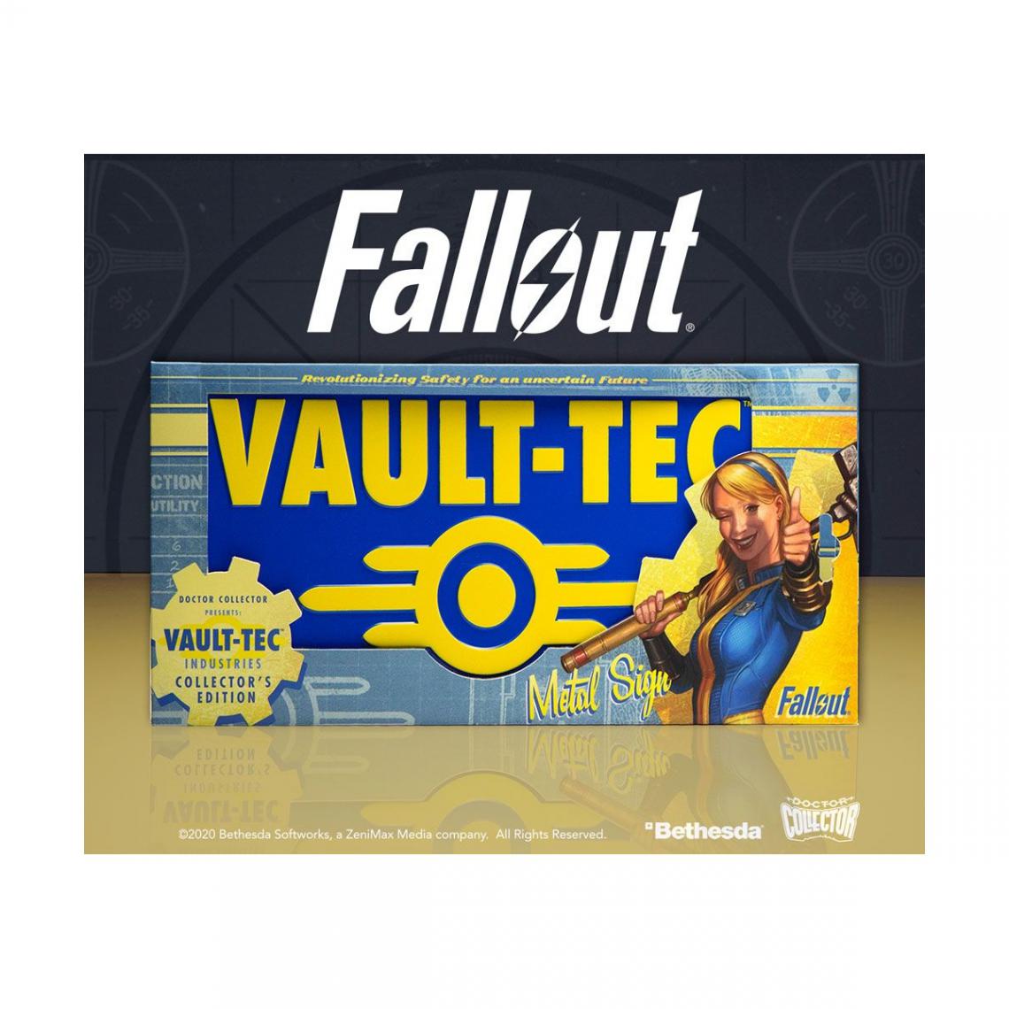 Doctor Collector - Fallout - Panneau métal Vaul-Tec - Stickers