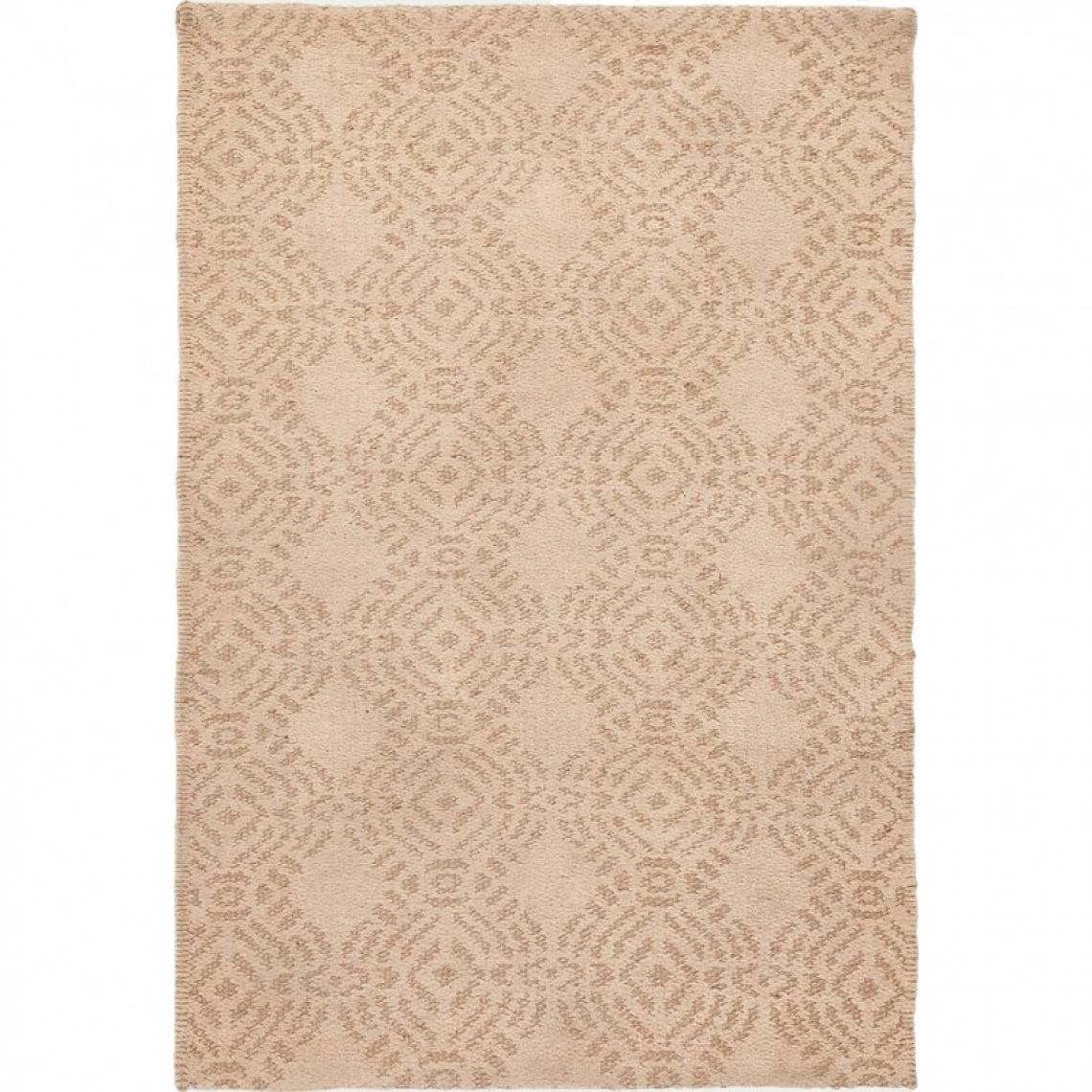 Meubletmoi - Tapis beige rectangulaire 60x90 cm design ethnique - Folk 1902 - Tapis