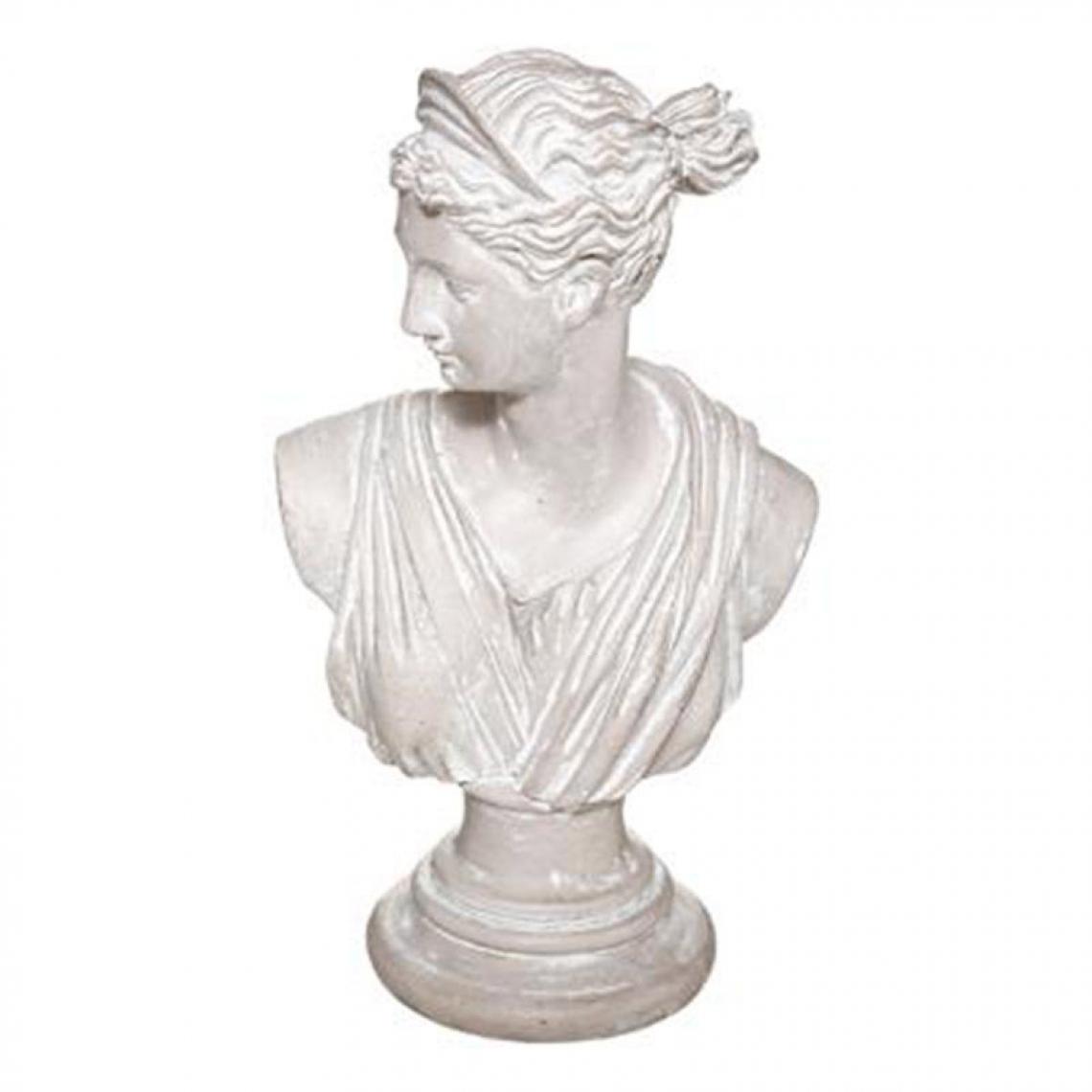 Atmosphera, Createur D'Interieur - Statuette Déco Buste Diane 30cm Blanc - Statues
