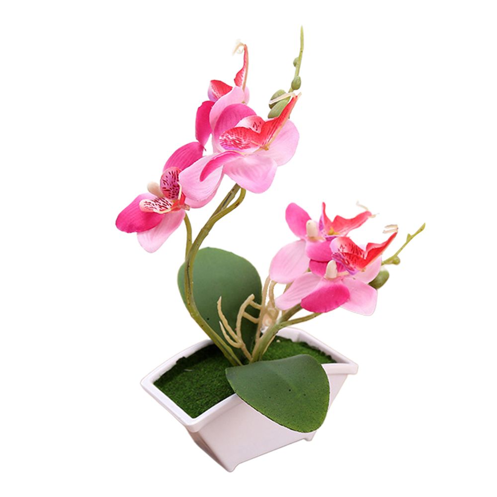 marque generique - Orchidée Artificielle Bonsaï Fausse Fleur Intérieur Extérieur Bureau Décoration Intérieure Rose - Plantes et fleurs artificielles