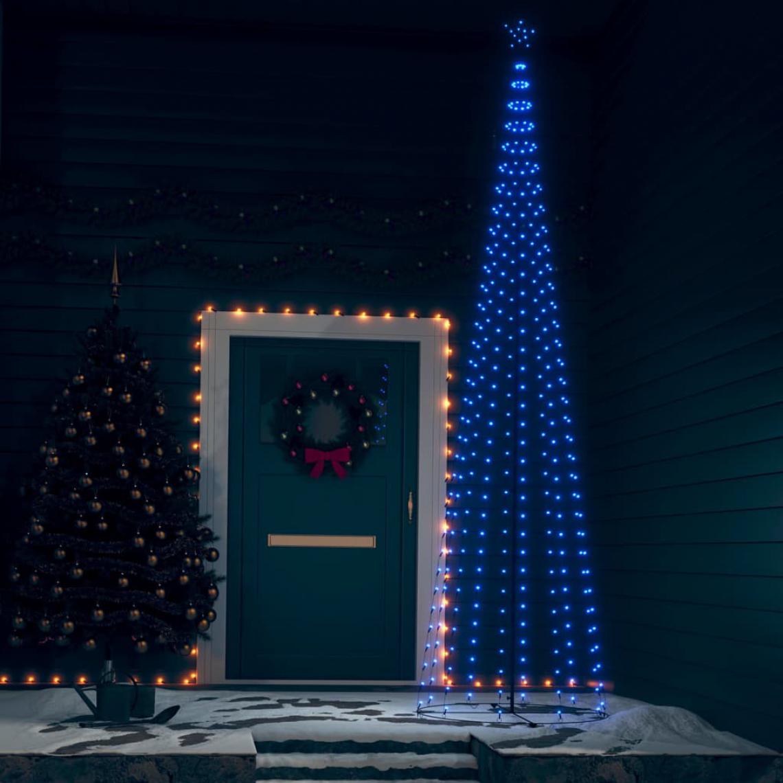 Vidaxl - vidaXL Sapin de Noël cône 400 LED bleu 100x360 cm - Décorations de Noël