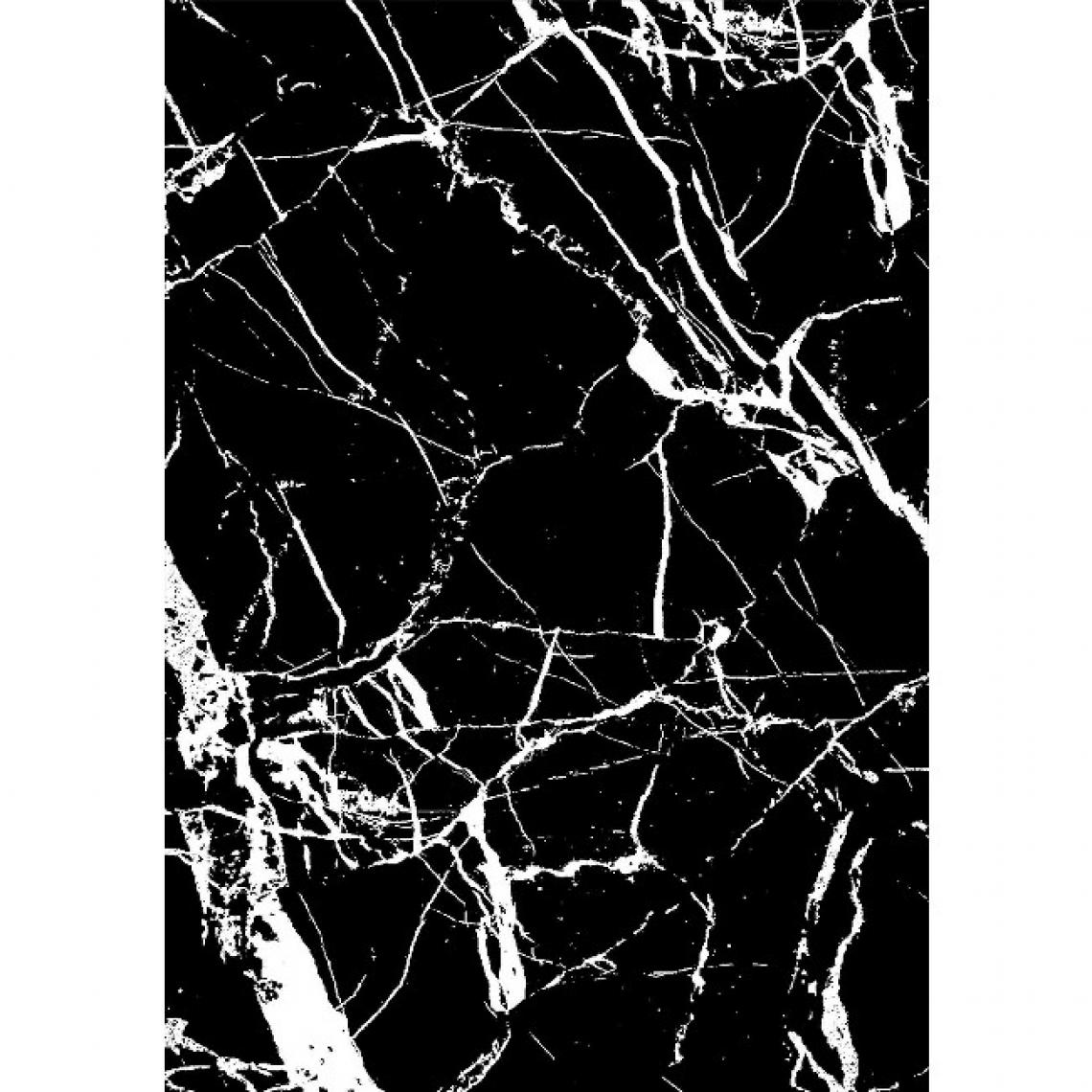 Homemania - Tapis d'ameublement Marble 3 - Blanc, noir - 160 x 120 cm - Tapis