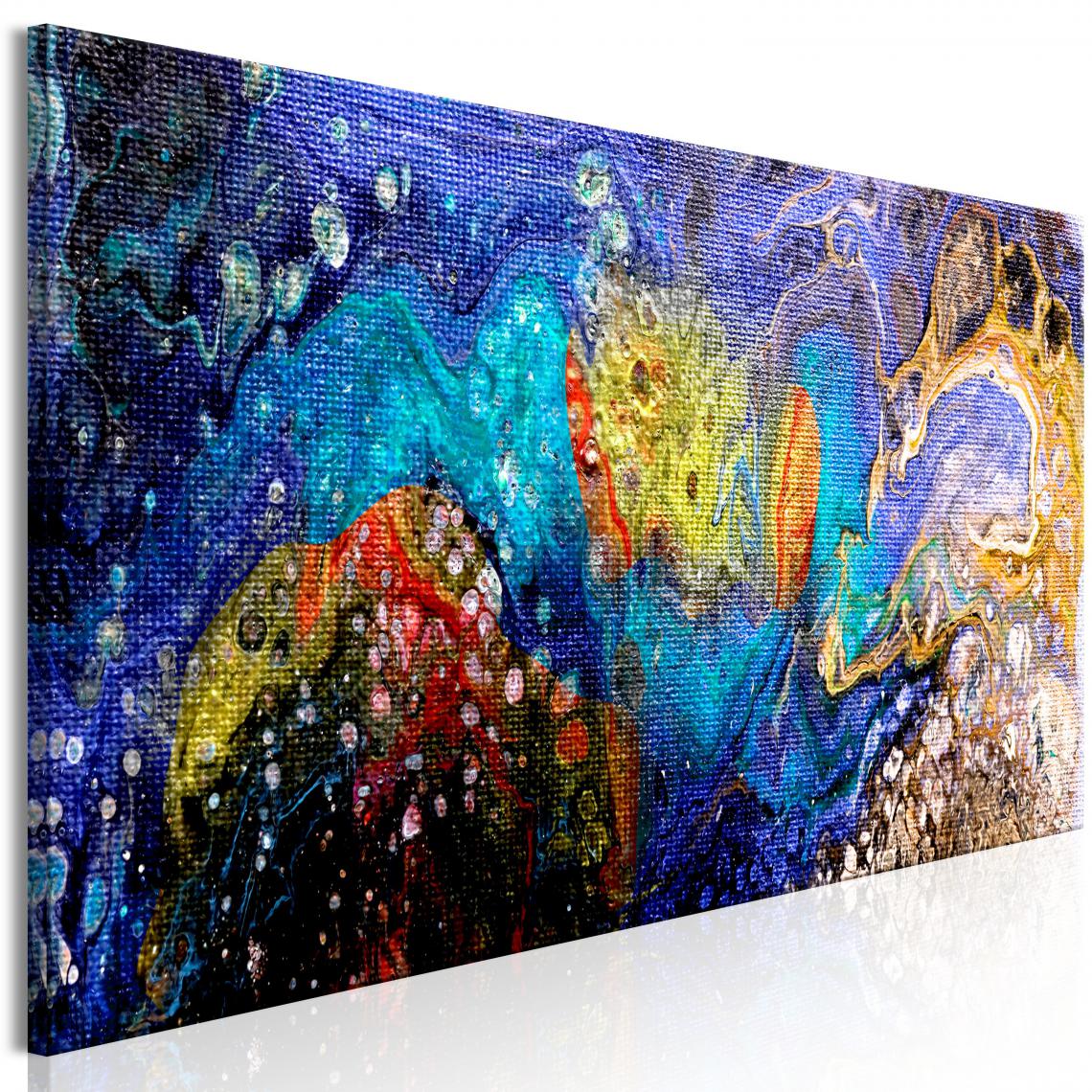 Decoshop26 - Tableau sur toile décoration murale image imprimée cadre en bois à suspendre Fond de l'océan (1 partie) étroit 135x45 cm 11_0001577 - Tableaux, peintures