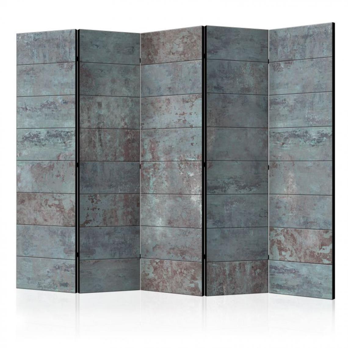 Artgeist - Paravent 5 volets - Turquoise Concrete II [Room Dividers] .Taille : 225x172 - Paravents