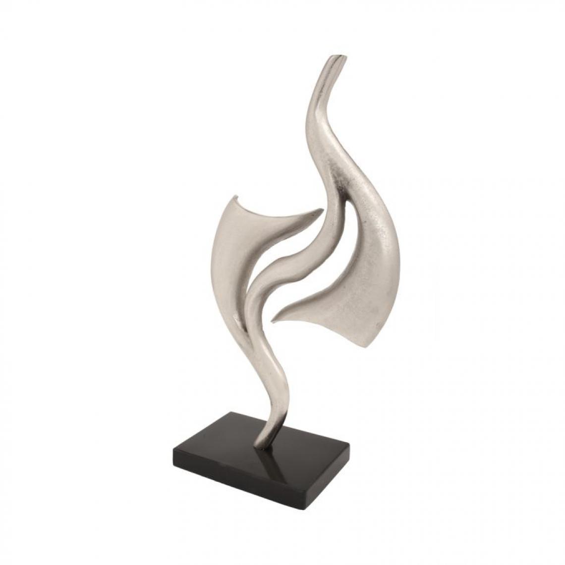Paris Prix - Statuette Déco Clue 48cm Argent & Noir - Statues