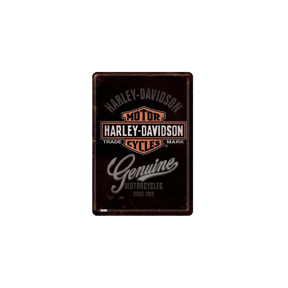 Harley Davidson - Carte postale métallique Harley Davidson - Cadres, pêle-mêle