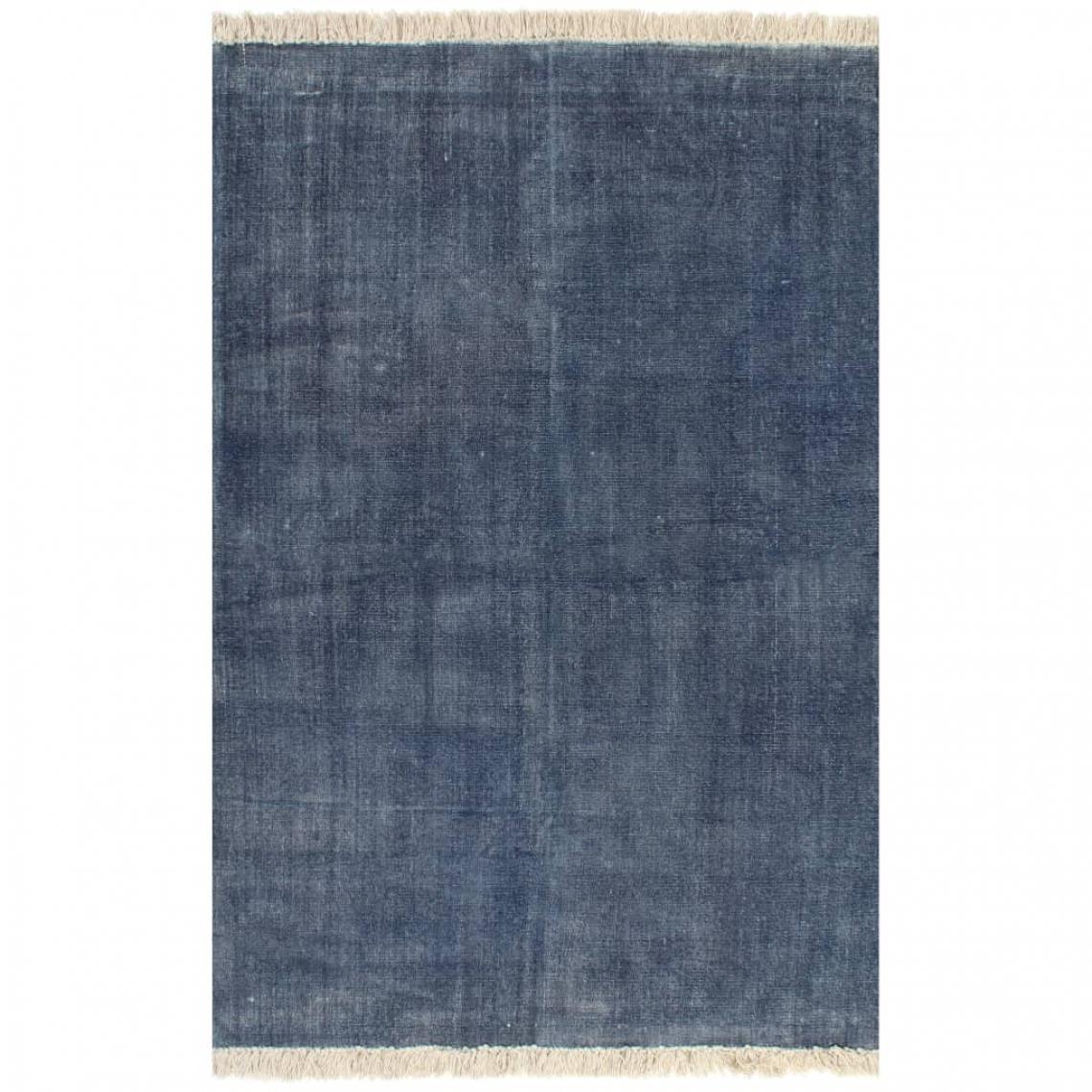 Chunhelife - Tapis Kilim Coton 120 x 180 cm Bleu - Tapis