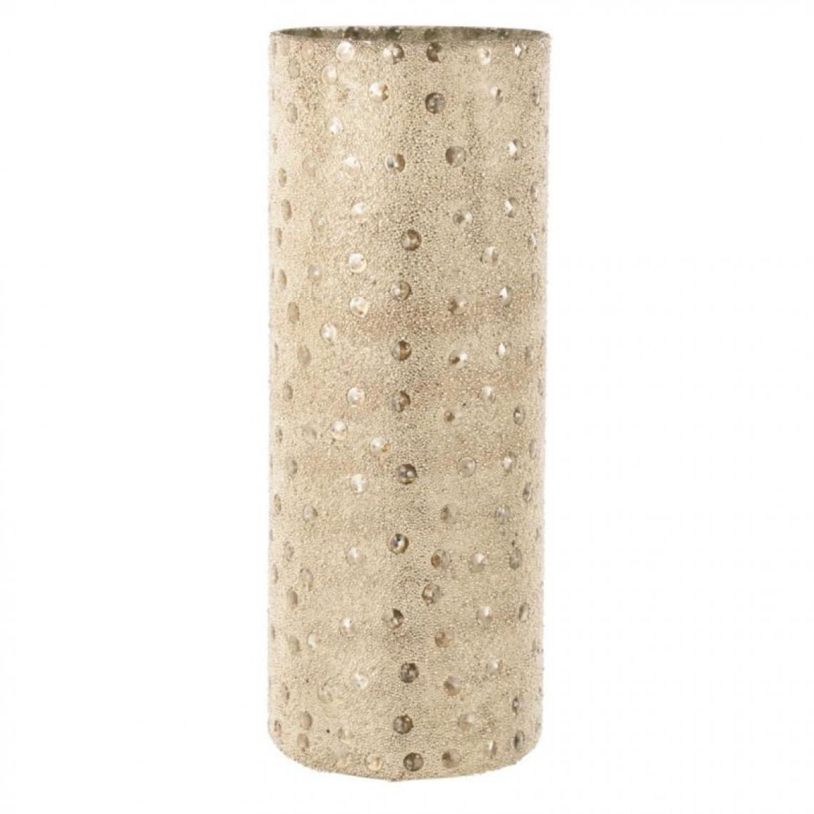 Paris Prix - Vase Design en Verre Boule Perles 41cm Or - Vases