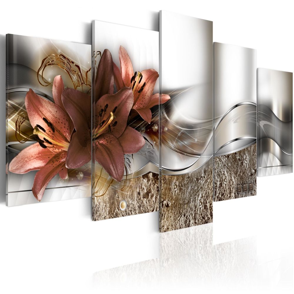 Bimago - Tableau - Marsala abstraite - Décoration, image, art | Abstraction | Fleurs et plantes | - Tableaux, peintures