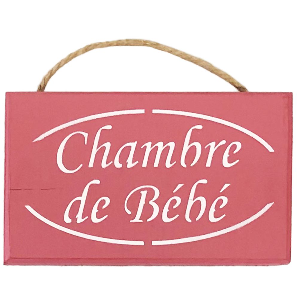 Cbkreation - Plaque de porte Chambre de Bébé - ROSE POUDRE - Cadres, pêle-mêle