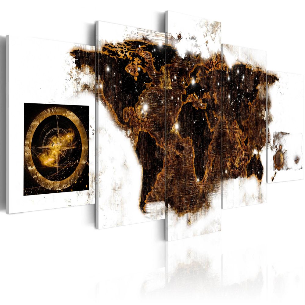 Bimago - Tableau - Brown map - Décoration, image, art | Cartes du monde | - Tableaux, peintures