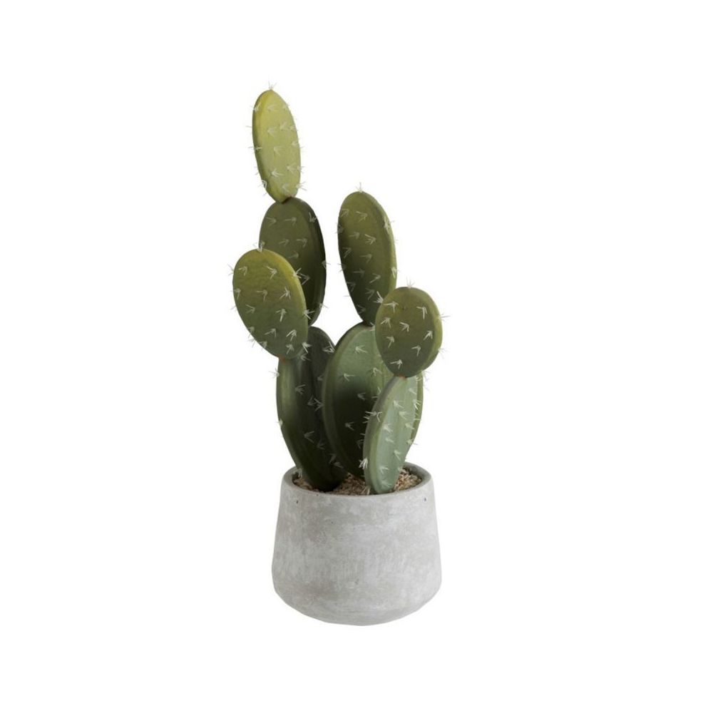 Paris Prix - Plante Artificielle en Pot """"Cactus"""" 49cm Vert & Gris - Plantes et fleurs artificielles