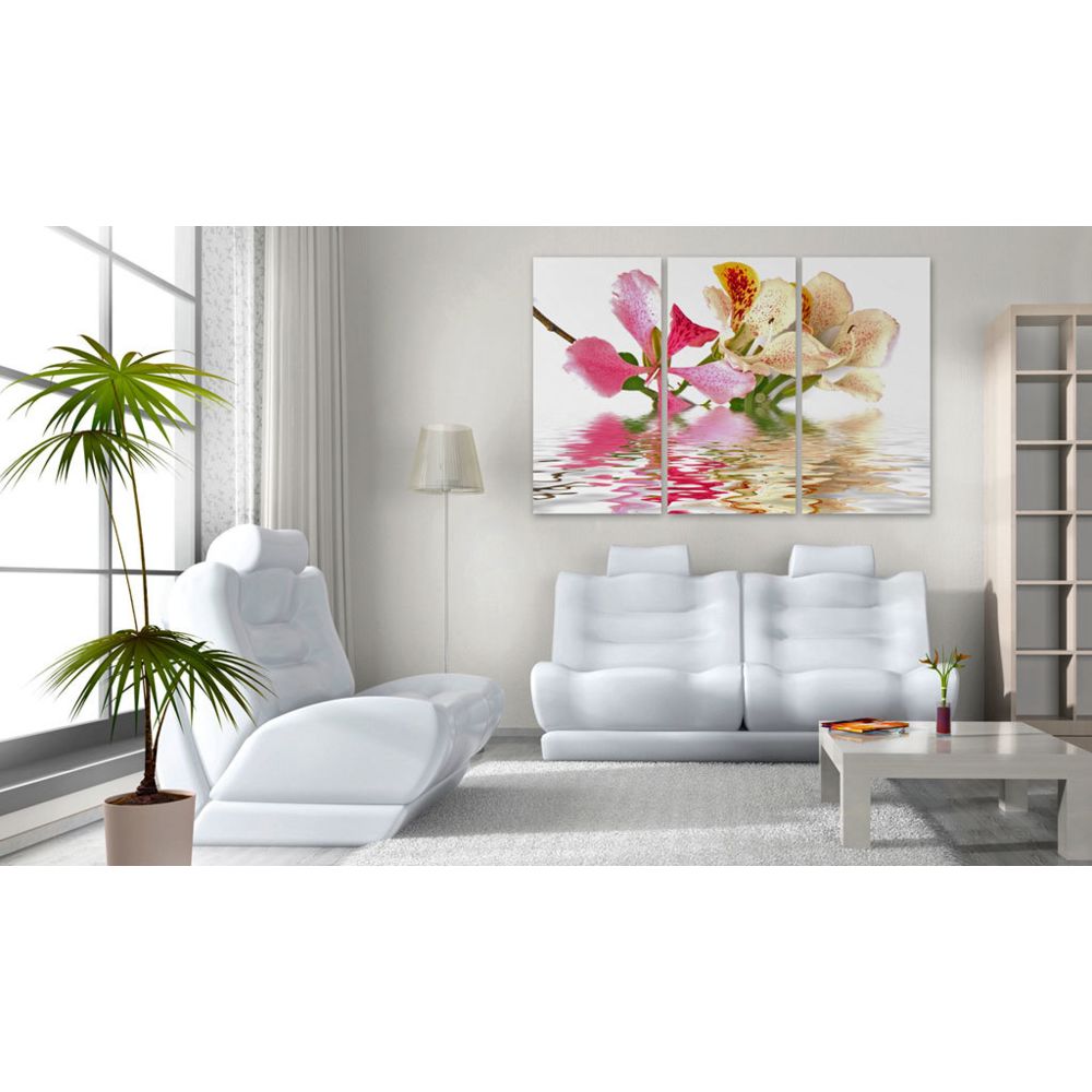marque generique - 120x80 Tableau Orchidées Fleurs sublime Orchid with colorful spots - Tableaux, peintures