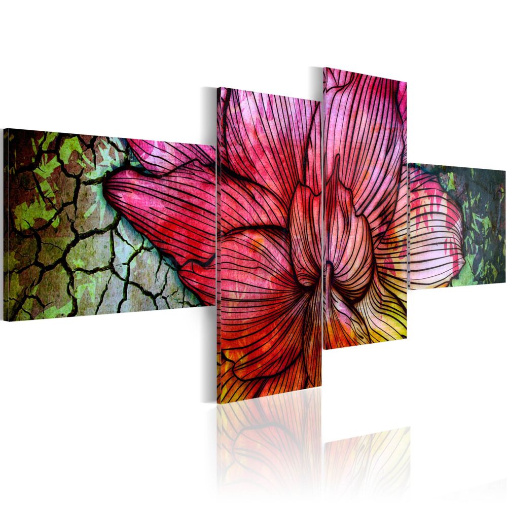 Bimago - Tableau - Fleur iridescente - Décoration, image, art | Fleurs variées | - Tableaux, peintures