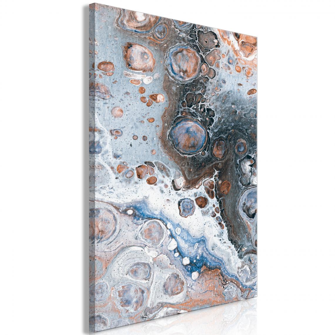 Decoshop26 - Tableau sur toile décoration murale image imprimée cadre en bois à suspendre Marbre bleu de Sienne (1 partie) Vertical 80x120 cm 11_0001587 - Tableaux, peintures