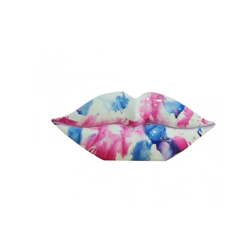 Meubletmoi - BOUCHE sculpture lèvres rose & bleue - Objets déco