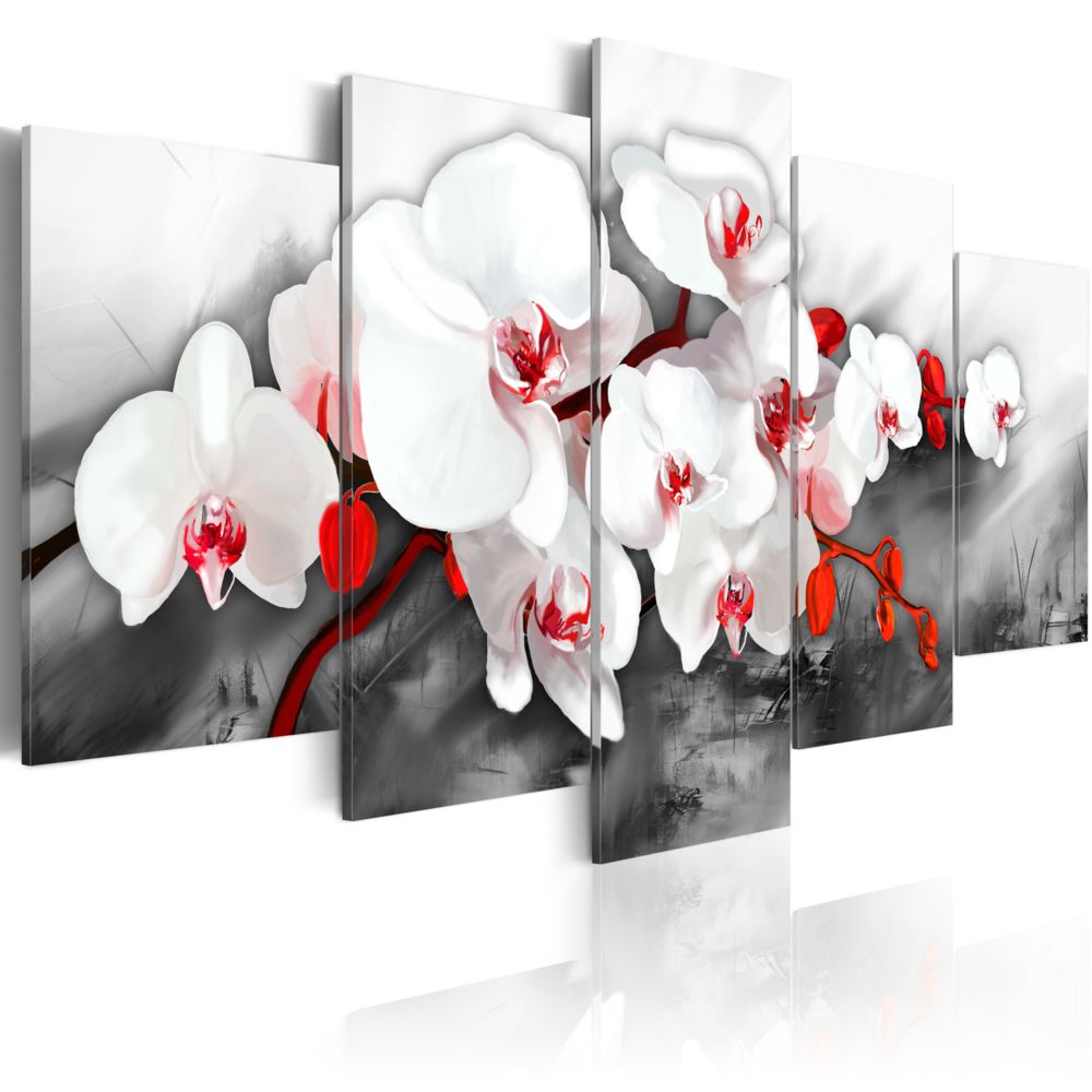Bimago - Tableau | Orchidée unique | 200x100 | XXL | Fleurs | Orchidées | | - Tableaux, peintures