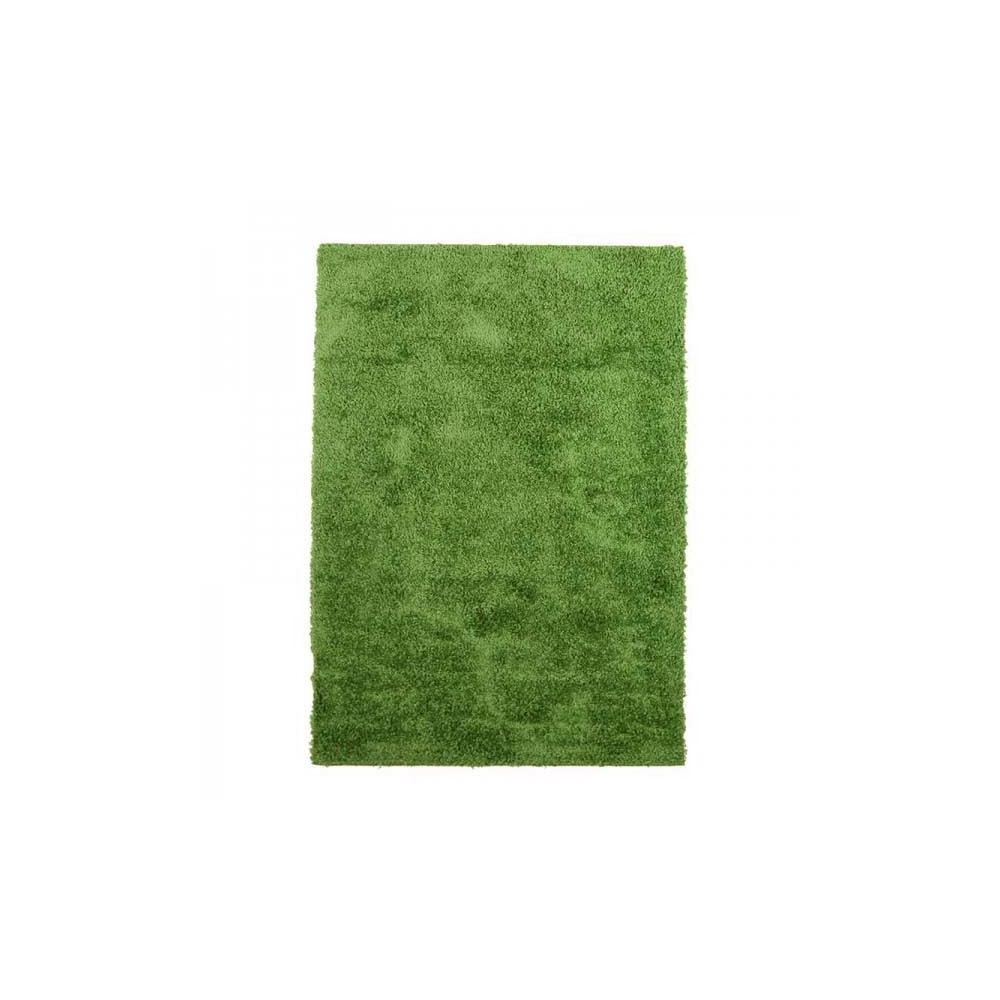 Mon Beau Tapis - CASA SHAGGY - Tapis à poils longs toucher laineux vert 160x230 - Tapis