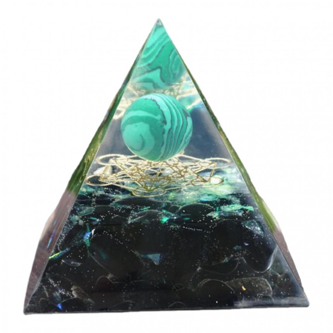 marque generique - Sphère d'énergie pyramide d'orgone cristal malachite - Objets déco