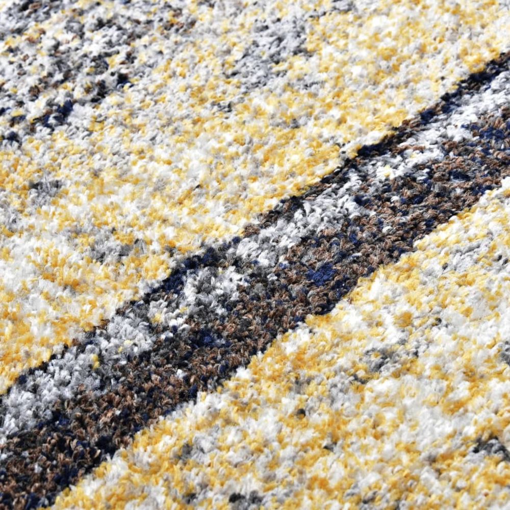 marque generique - Icaverne - Petits tapis ligne Tapis Gris et beige 80x150 cm PP - Tapis