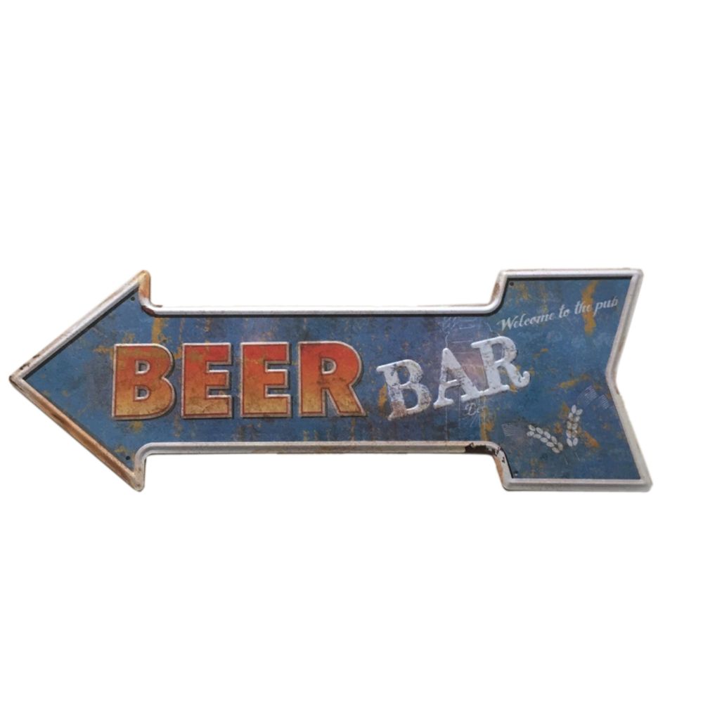 marque generique - style vintage glace bière froide flèche signe de la fonte peinture bar pub décor i - Objets déco