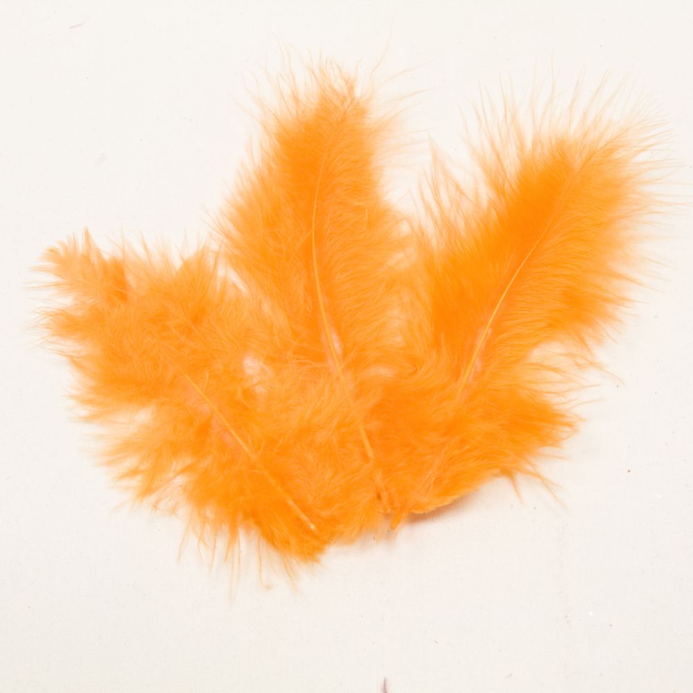 Visiodirect - Lot de 200 plumes de décoration coloris Orange - 10 x 4 cm - Objets déco