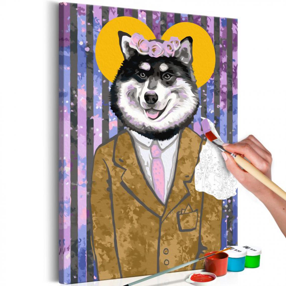 Artgeist - Tableau à peindre par soi-même - Dog in Suit .Taille : 40x60 - Tableaux, peintures