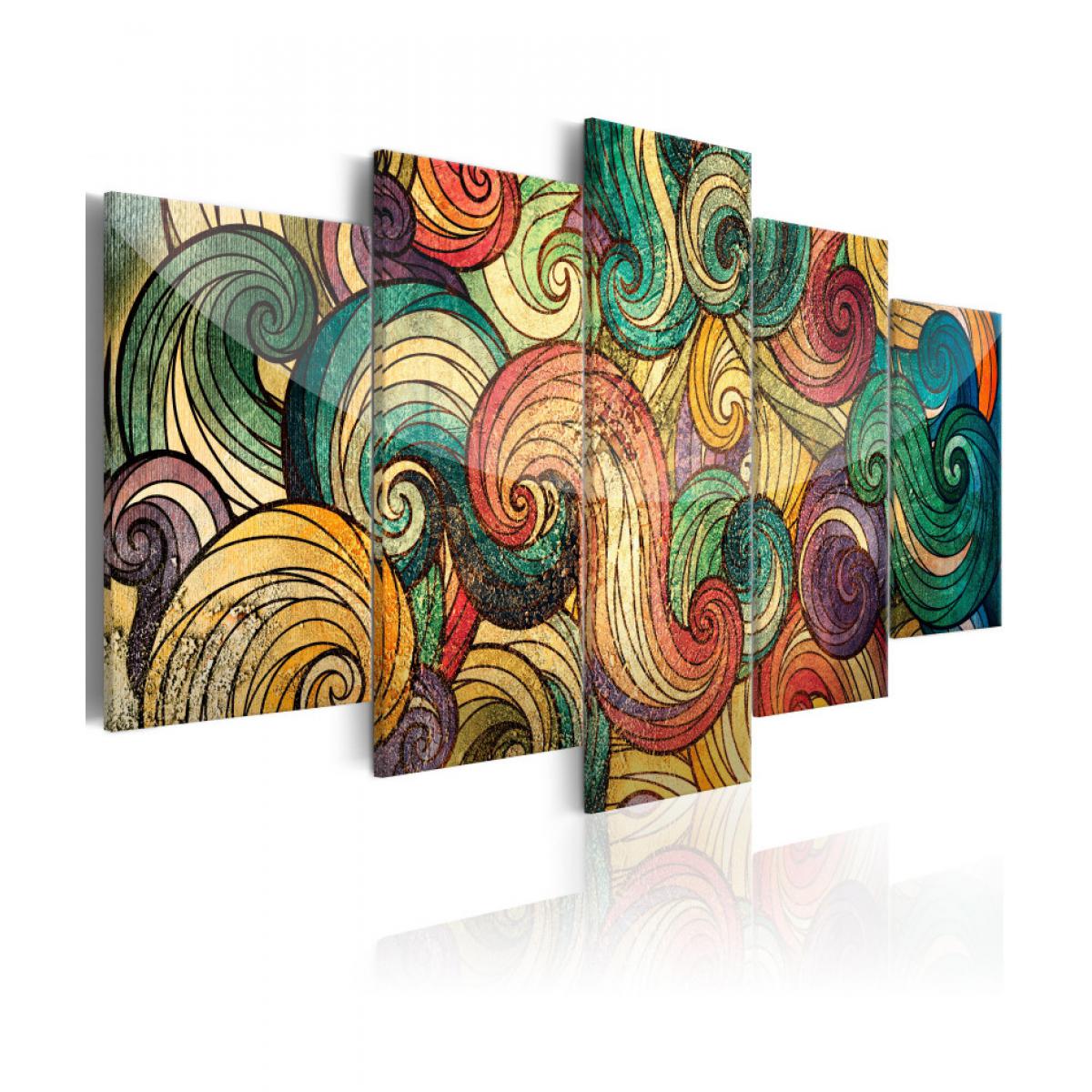 Artgeist - Tableau - Colourful Waves 100x50 - Tableaux, peintures