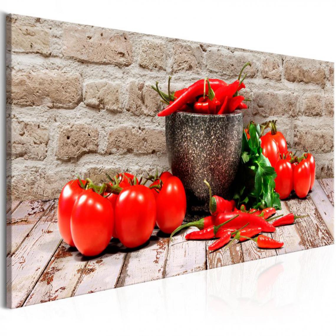 Artgeist - Tableau - Red Vegetables (1 Part) Brick Narrow .Taille : 120x40 - Tableaux, peintures