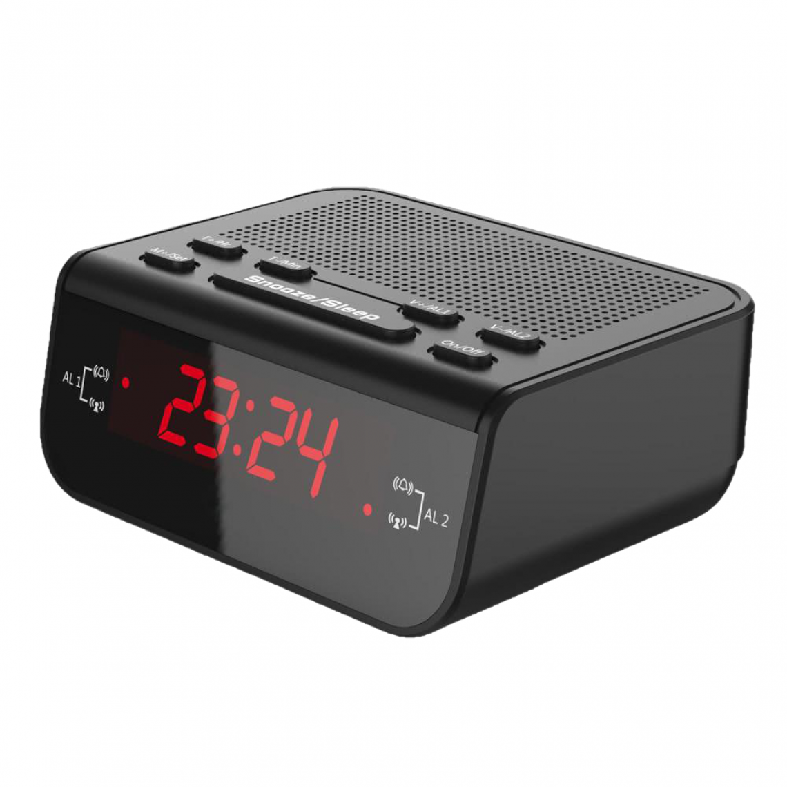 Justgreenbox - Radio FM avec réveil numérique compact avec fonction de sommeil snooze à double alarme - T6112211962252 - Horloges, pendules