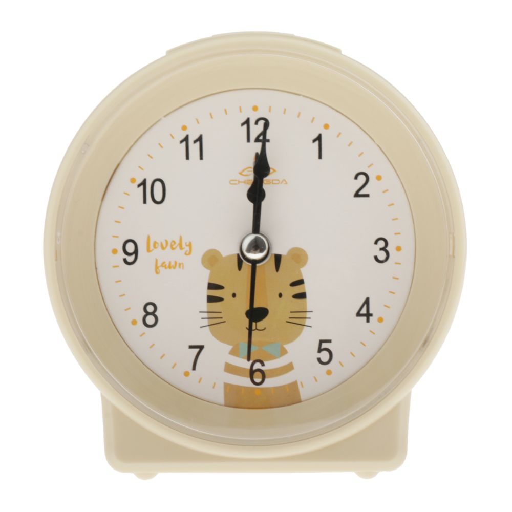 marque generique - Réveil Simple Mignon Enfants Horloge De Chevet Pour Chambre D'enfants Jaune 12.6x9.2cm - Horloges, pendules
