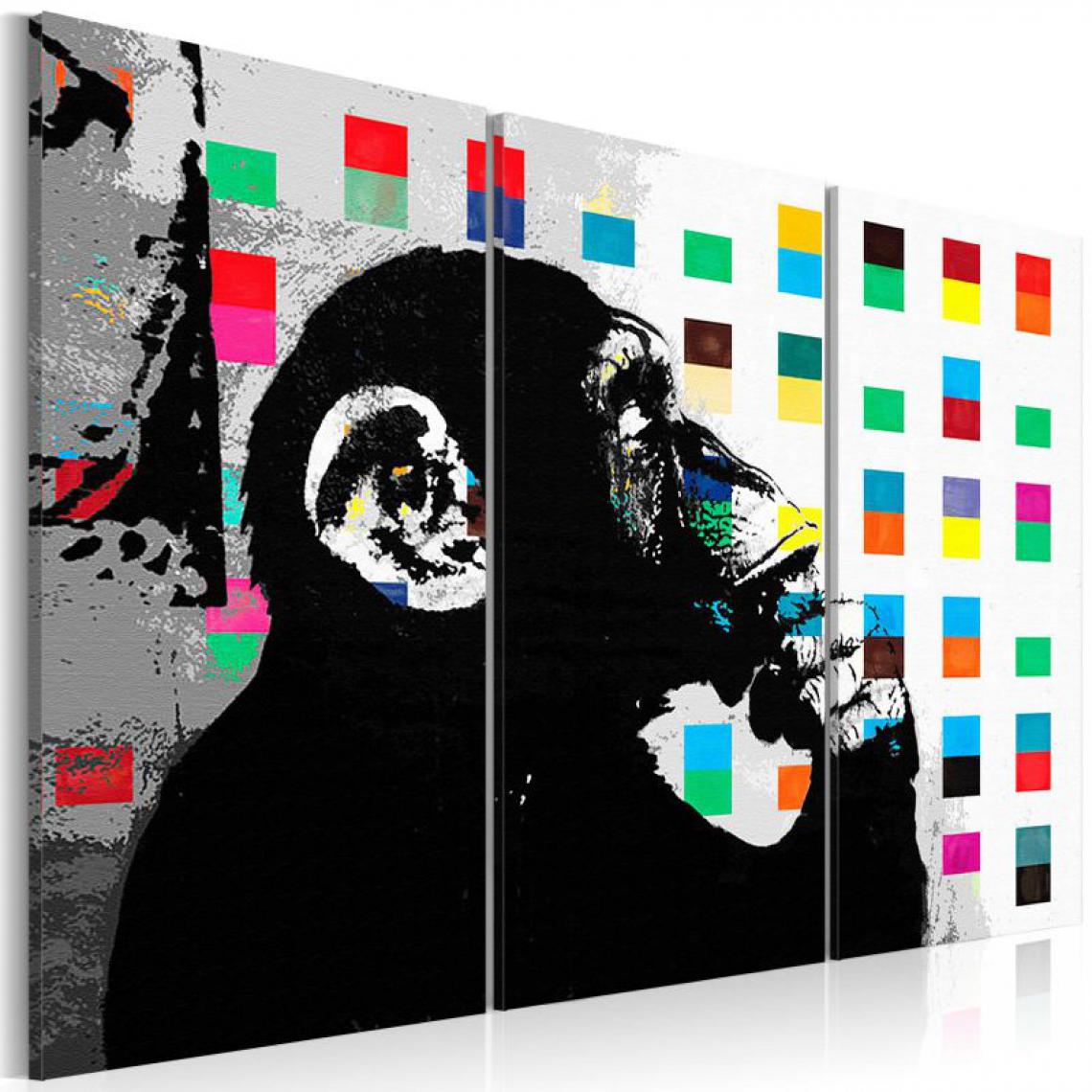 Artgeist - Tableau - The Thinker Monkey by Banksy .Taille : 120x80 - Tableaux, peintures