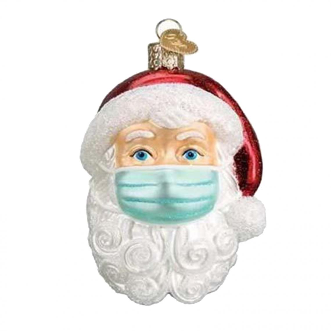 marque generique - Creative Survivor Mask Santa Claus Pendant Hangings For DIY Christmas Decor White - Décorations de Noël