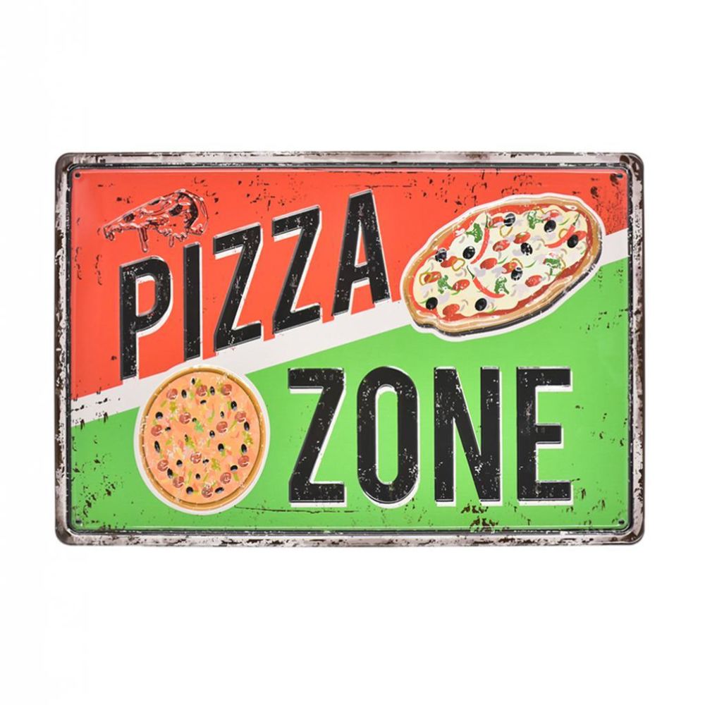 marque generique - peinture décorative en fer blanc pour zone de pizza - Objets déco