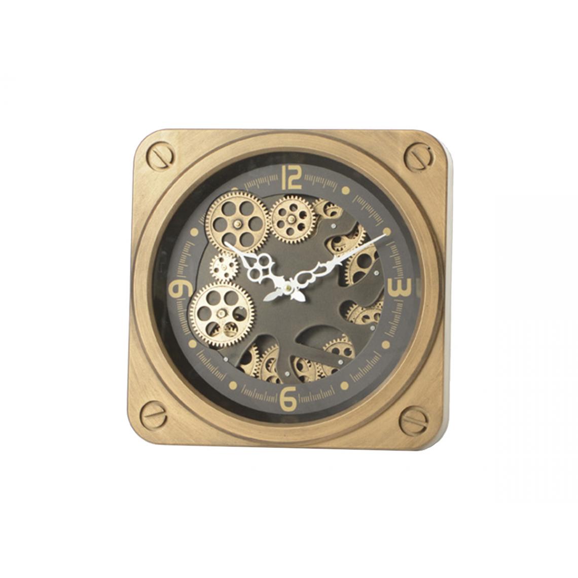 Amadeus - Horloge carrée Jules 37 cm Laiton - Horloges, pendules