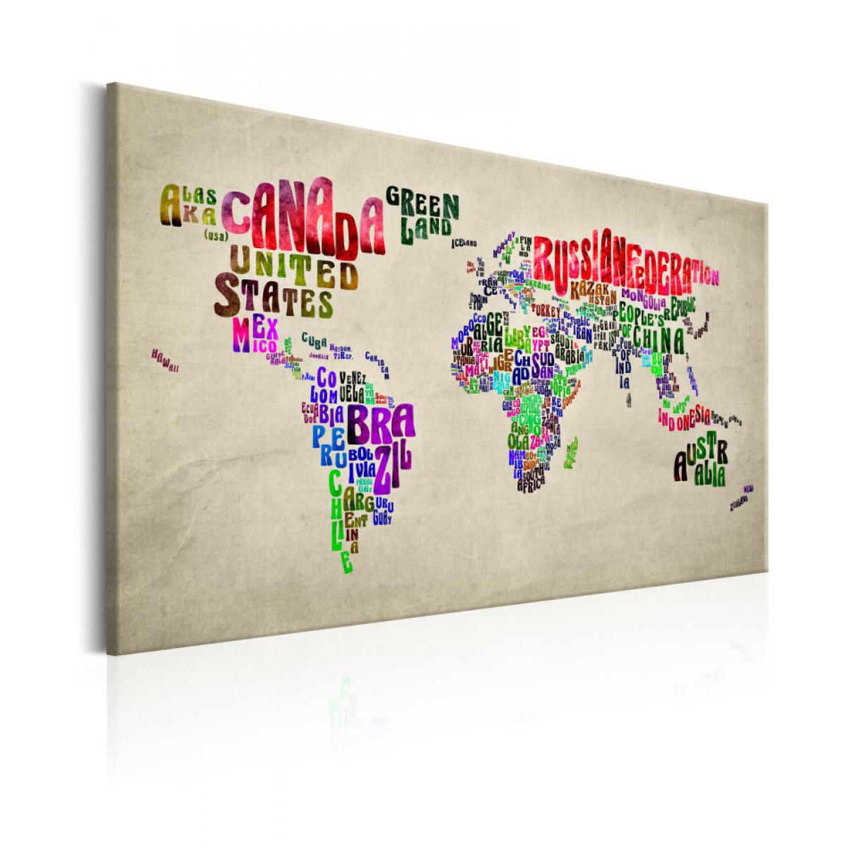 Artgeist - Tableau - World Map: World Tour (EN) 60x40 - Tableaux, peintures