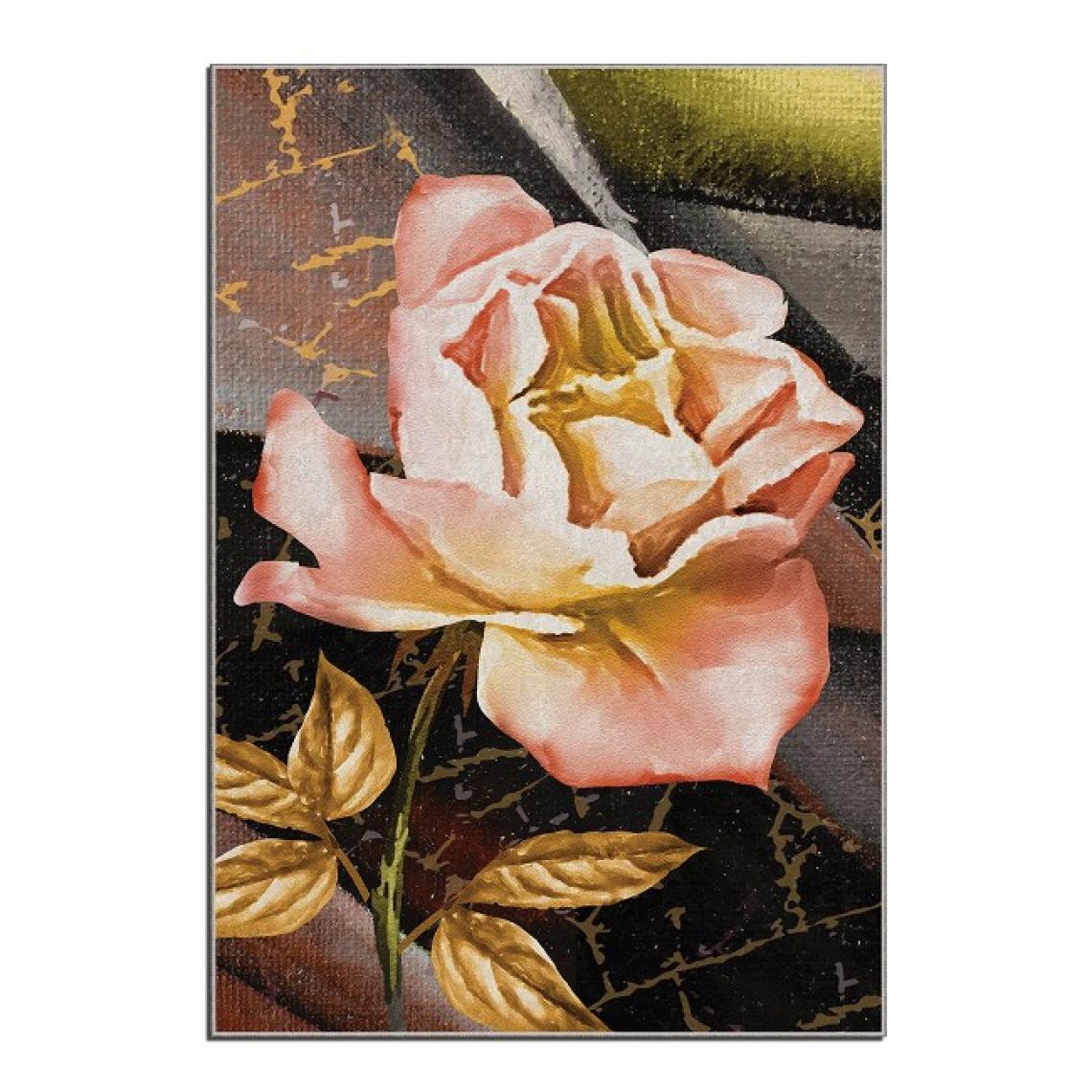 Homemania - HOMEMANIA Tapis décoratif Rose - Noir, Or, Rose - 120 x 180 cm - Tapis