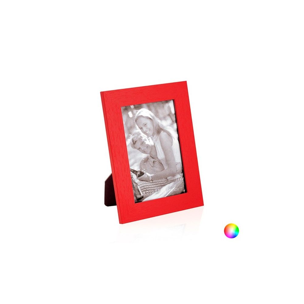 Totalcadeau - Cadre photo en bois et verre avec support antidérapant (10 x 15 cm) - Porte photo Couleur - Bleu - Cadres, pêle-mêle