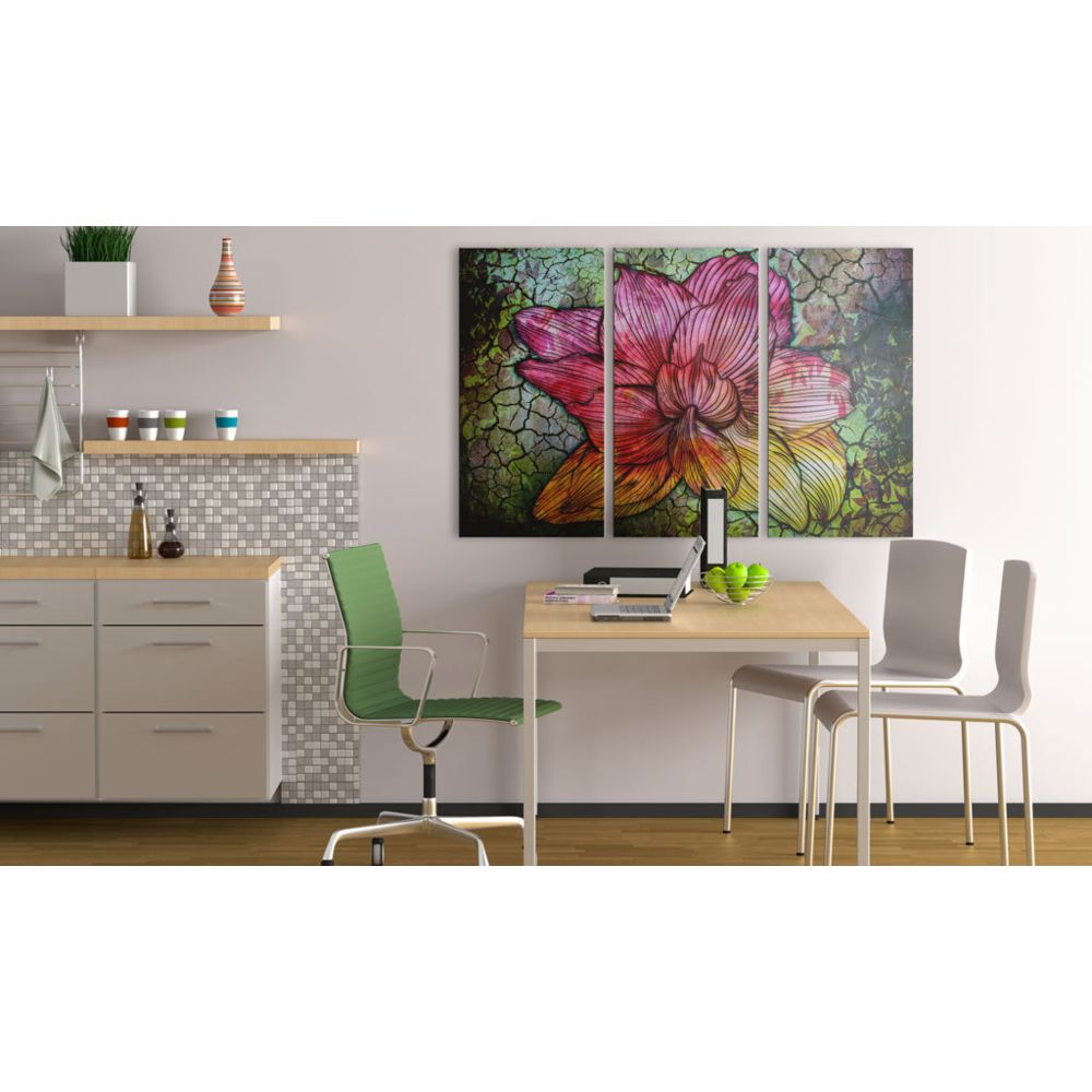 marque generique - 120x80 Tableau Distingué Fleur abstraite en couleur arc - Tableaux, peintures