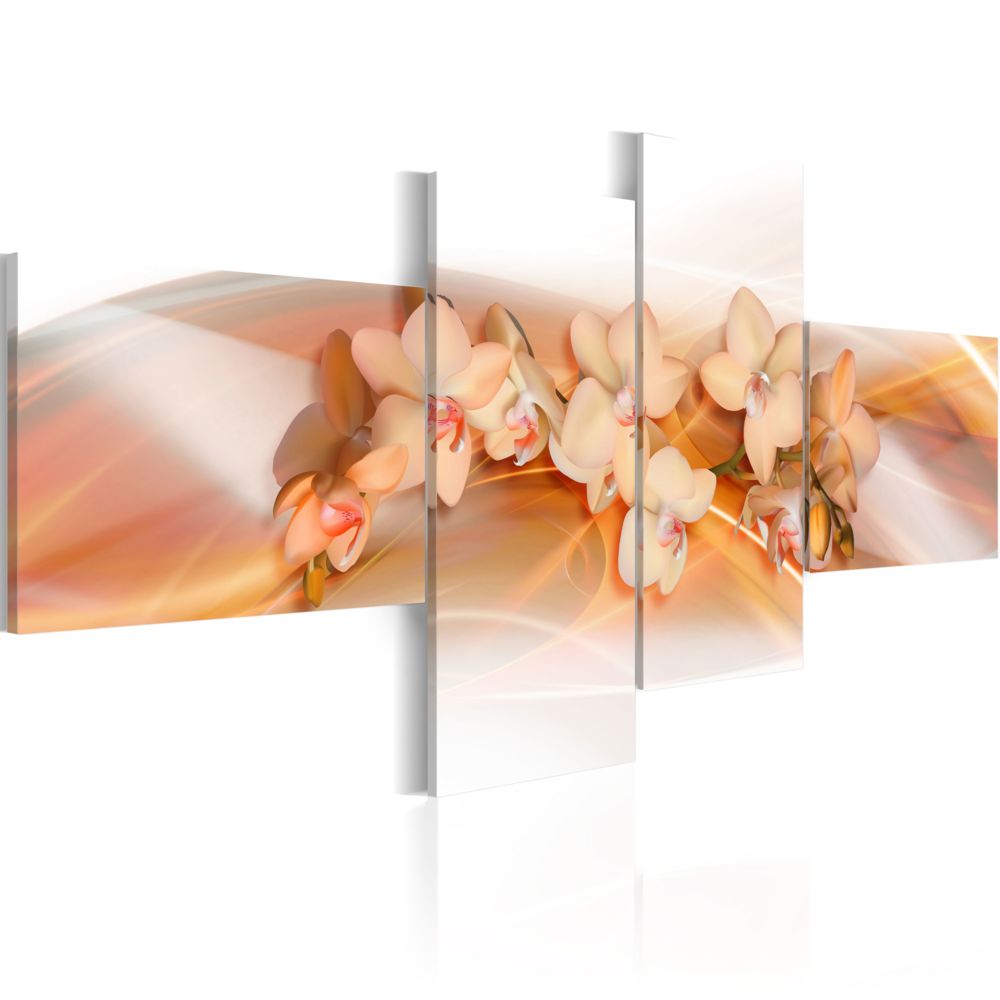 Bimago - Tableau | Fleurs de couleur crème | 100x45 | Fleurs | Orchidées | - Tableaux, peintures