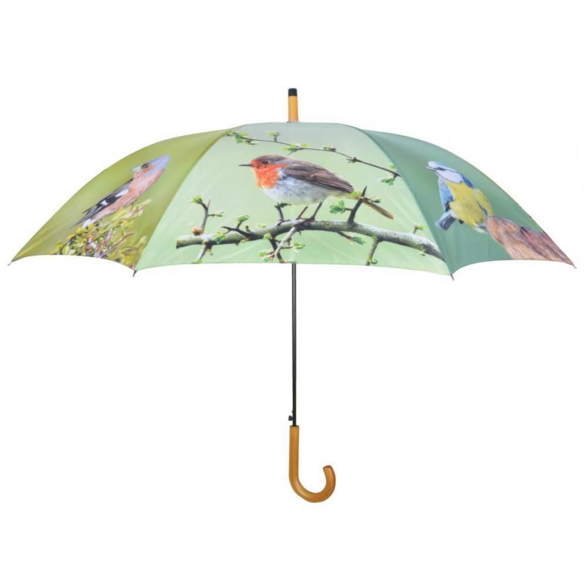 Esschert Design - Parapluie oiseaux métal et bois - Objets déco