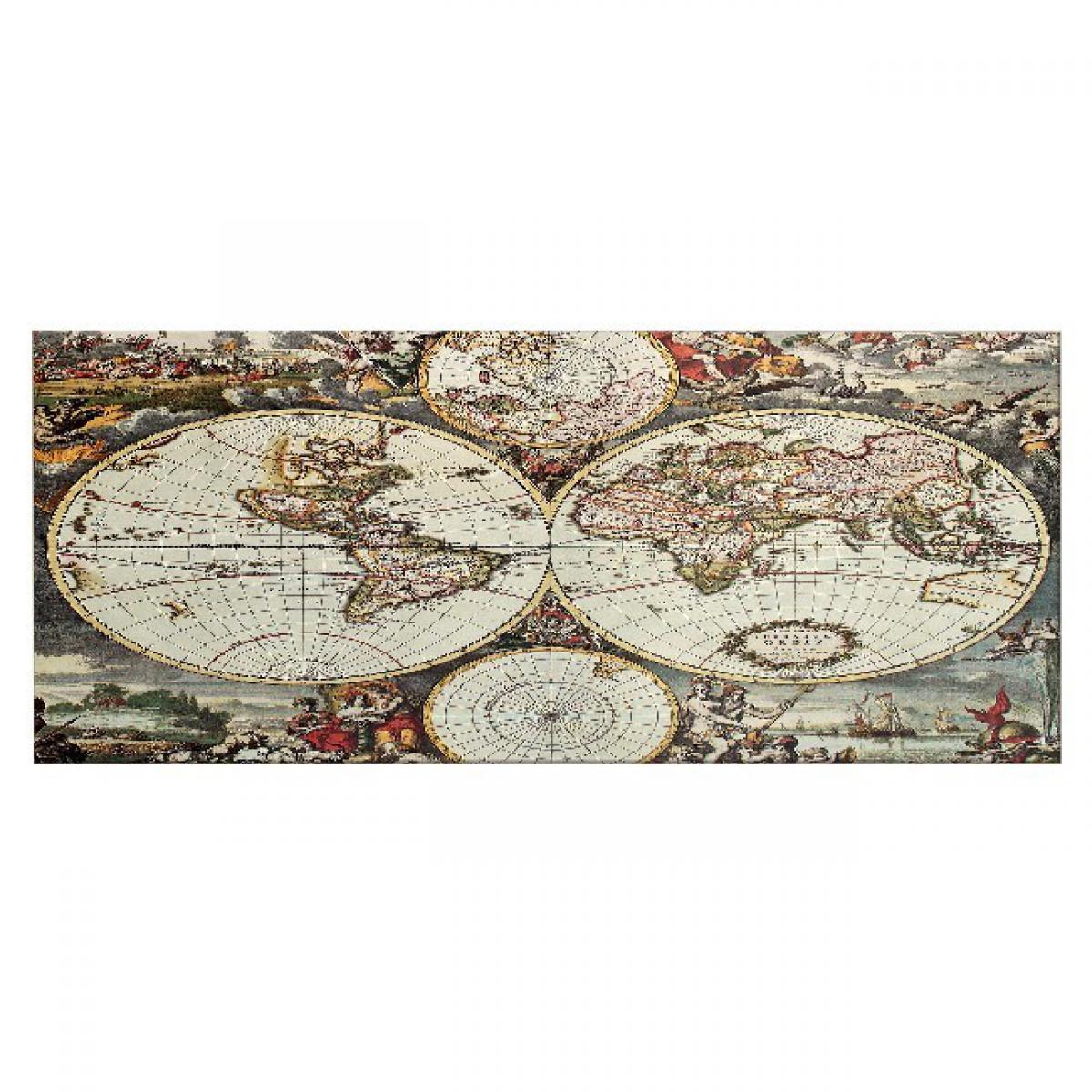 Homemania - HOMEMANIA Tableau Monde - Plan - pour Salon, Chambre - Multicouleur en Polyester, Bois, 70 x 3 x 100 cm - Tableaux, peintures